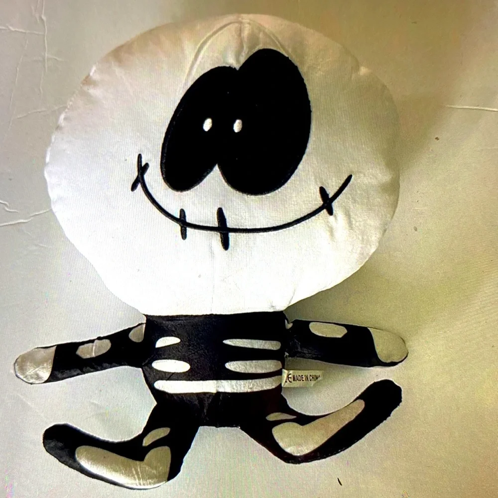 New giant head plush skeleton pillow